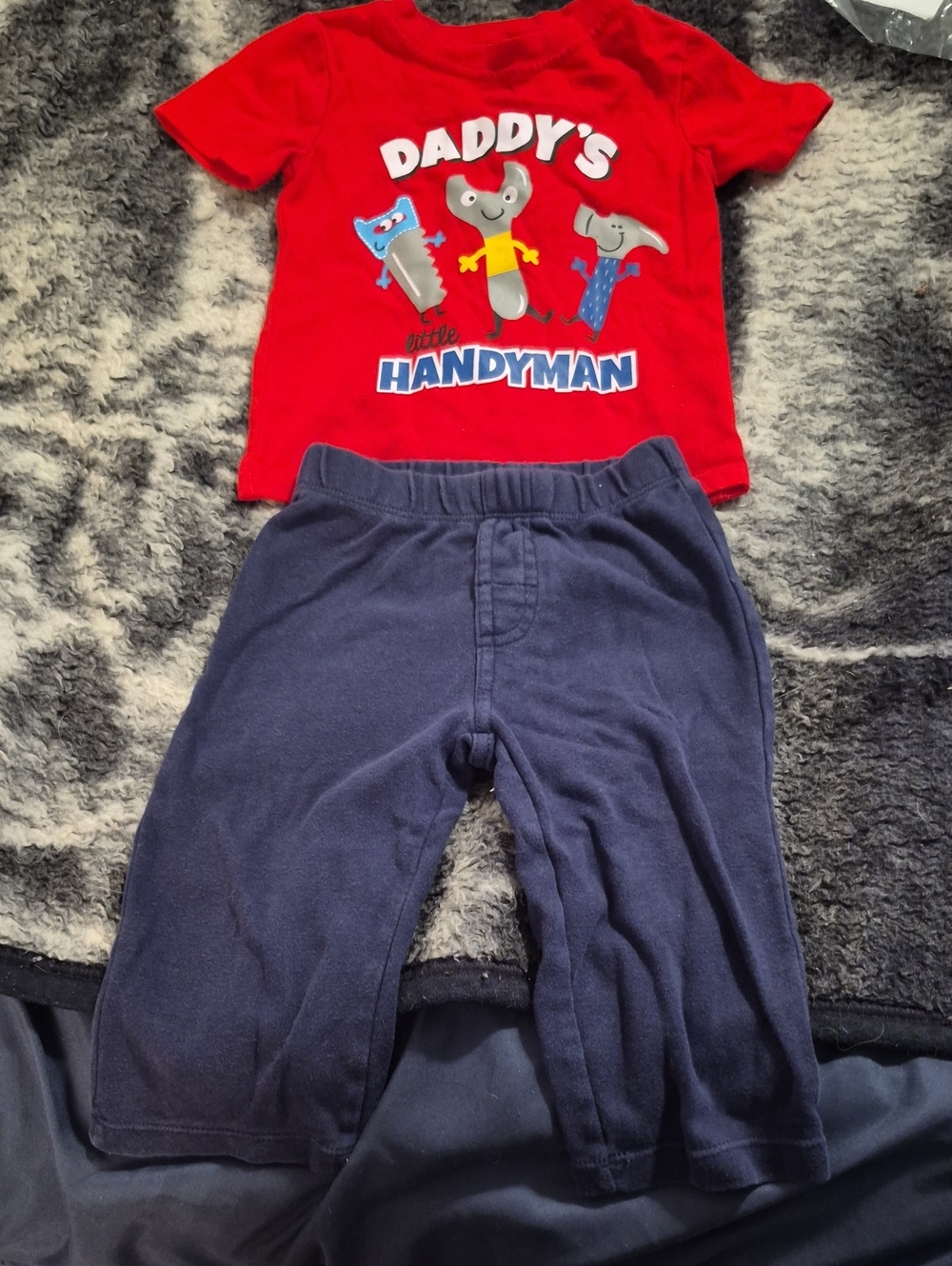 Daddy's Little Handyman Red Graphic Tee - Kids